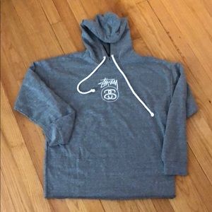 Stussy Logo Hoodie - Heather grey - Small